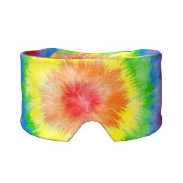 Imagem de Máscara protetora para olhos e orelhas com estampa tie dye respirável, ajustável, blecaute, confortável