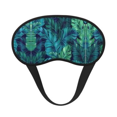 Imagem de Máscara de dormir blecaute com estampa de folhas de palmeira tropical, máscara de luz macia, para dormir, meditação, viagem, ioga