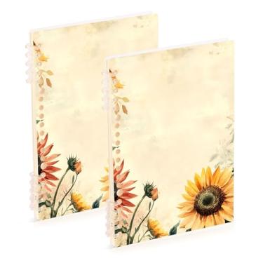 Imagem de Burbuja Cadernos com nome, papel pautado universitário A5 com 60 folhas, fichário para escritório, 2 unidades