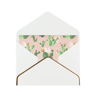 Imagem de SKKNT Cartões de felicitações com estampa de cacto para todas as ocasiões, convites de festa de aniversário de casamento, 12,7 x 15,2 cm