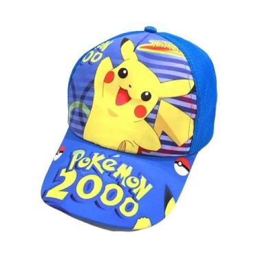 Imagem de Boné De Beisebol Infantil De Algodão Com Malha Pokémon Charmander Ash 