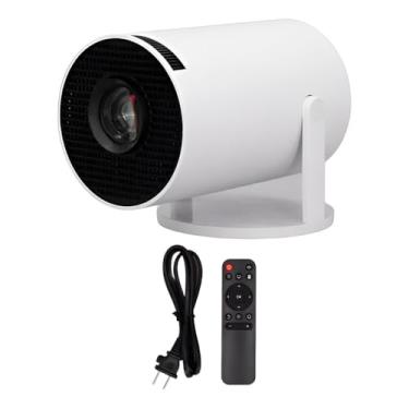 Imagem de Mini Projetor Portátil Smart Wi-Fi, Bluetooth 5.0, Full HD 1080P, Tela até 130 Polegadas, 160 ANSI Lumens, com Controle Remoto, Branco, 18,8x10cm