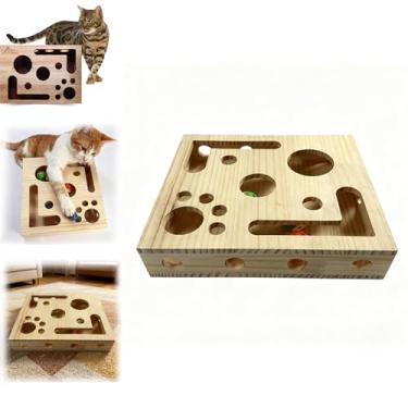 Imagem de Cat Scratch Puzzle Enrichment Box, Cat Nail File Enrichment Box, Nail File Stress Free Alternative to Clippers and Grinders, Fun Cats and Boxes Game for Play Stress Relief. (1Pc)