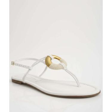 Imagem de Sandália Feminina Rasteira Tiras Vizzano -11138, Branco, 38