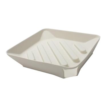 Imagem de YWJLQH Bandeja de drenagem, porta-esponja e sabonete de silicone, multifuncional, saboneteira de silicone para banheiro, lavanderia e pia de cozinha, Bege