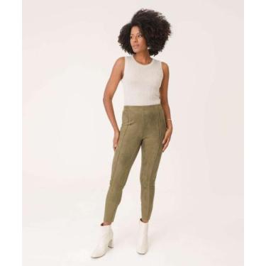 Imagem de Calça Feminina Legging Suede Marisa-74576, Verde, P