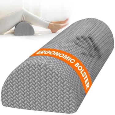 Imagem de Almofada de joelho para pessoas que dormem de lado, almofada de espuma viscoelástica meia lua para pernas, design ergonômico, almofada de elevação de cunha de joelho para dormir de lado e de trás