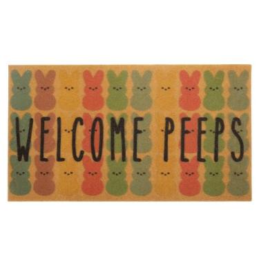 Imagem de FUND AMLIGHT Welcome Peeps Capacho de Páscoa Entrada Externa Porta Frontal Decoração de Páscoa - 1'12.7 cm x 2'12.7 cm Capacho de boas-vindas interno grande antiderrapante