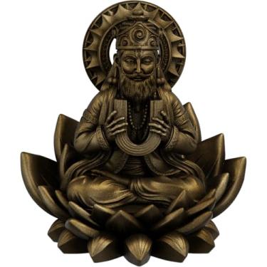 Imagem de Estátua Vishvakarma Deus Hindu da Arquitetura - Arquiteto dos Devas (Cor Ouro Velho)