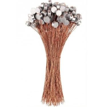 Imagem de LEIFIDE 150 peças de vedações redondas de segurança de chumbo 10 mm (3/20.3 cm) com vedação de medidor utilitário ajustável de fio de 30,5 cm para gás, água, eletricidade e mais (cobre)