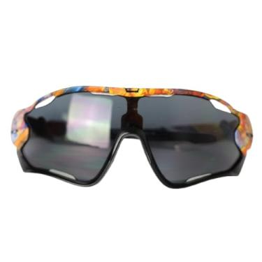 Imagem de Óculos de Sol para Ciclismo Esportivo - Proteção UV, Lentes Polarizadas e Armação Durável | Modelo Preto UV400 (LARANJA)