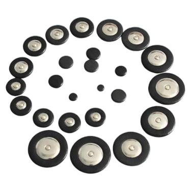 Imagem de Yunhgft Pacote com 25 Almofadas de Substituição para Saxofone Alto, Fáceis de Usar, de Vários Tamanhos, Práticas E Portáteis, Acessórios Profissionais, Preto