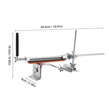 Imagem de GLOGLOW Afiador de Facas de Afiação de Facas de Aço Inoxidável Com 4 Pedras de Amolar, ângulo Ajustável de 5 a 90 Graus, Ferramenta Profissional para de Cozinha e Tesouras, Ferramentas de Cozinha
