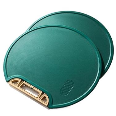 Imagem de Tábua de Corte Antibacteriana com Suporte em Pé para Cozinha, Dupla Face, À Prova de Mofo, com Alça Giratória, Material PE/PP, 30cm(1)