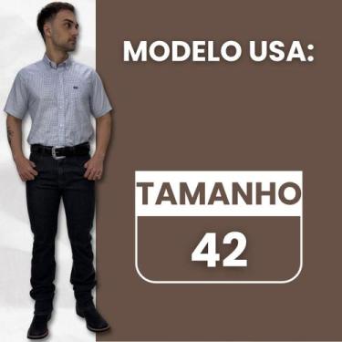 Imagem de Calça Country Masculina Jeans Com Elastano Oklahoma Country, Preto, 44