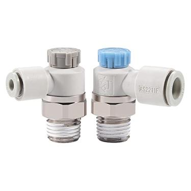 Imagem de Válvula de controle de fluxo controlador de velocidade autobloqueio AS1201F-M5-04A Pnuemaitc PU acessórios de mangueira de ar AS2201F-01-06SA AS1201F 1 peça