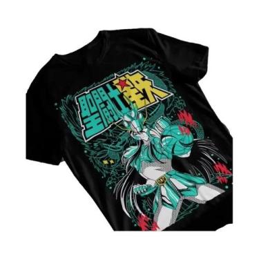 Imagem de Camiseta Unissex Oversize Saint Seiya Dragão Shiryu Cavaleiros Do Zodí