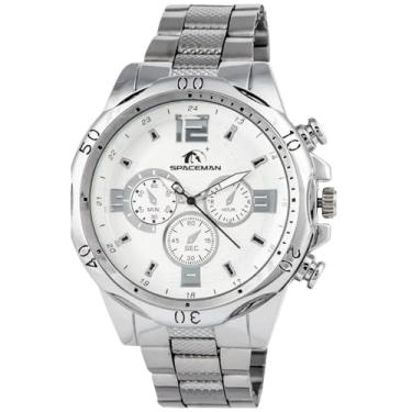 Imagem de Relógio Masculino Analógico Aço Inox Prata + Óculos de Sol Preto UV + Cordão Grumet Presente Completo