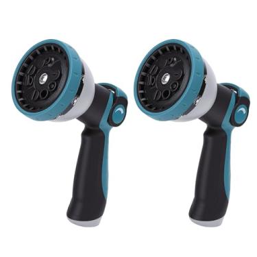 Imagem de Naroote 2 PCS Bocal Mangueira Jardim 10 Padrões Pulverização Ajustáveis ​​Controle do Polegar Válvula Desligamento Pulverizador de Bico Ergonômico Alta Pressão para Regar Plantas
