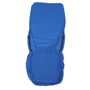 Imagem de Protetor de capa de assento de cadeira de tecido elástico removível SIWOTED para cadeiras de computador de escritório (Azul)