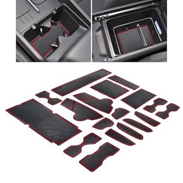 Imagem de Para Hyundai Santa Fe 2026 2025 2024 Acessórios Porta-copos Inserção Porta Slot Mats Console Centro Forro Caixa de Luvas Porta-copos Porta-copos para Santa Fe Acabamento Interior Almofada