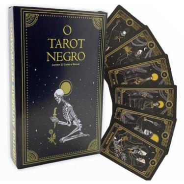 Imagem de Baralho O Tarot Negro De Marselha Tarô 22 Cartas E Manual - Mandala Ba