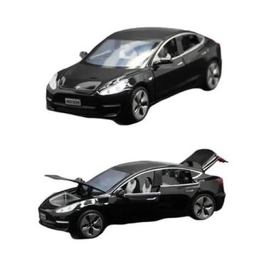 Imagem de Carro De Brinquedo Em Liga De Metal Tesla Model 3 1:32 Para Crianças, 