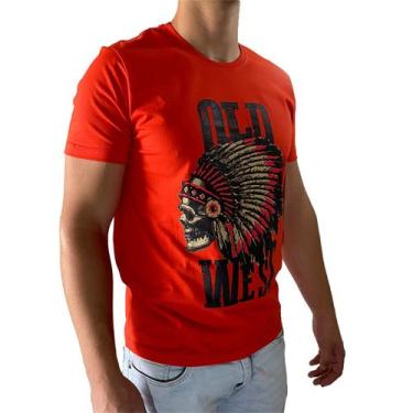 Imagem de Camiseta masculina old west - Batuta Rural, GG, Vermelho