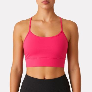 Imagem de Top Fitness De Alcinha sem Bojo Poliéster Moda Fitness Feminina-Feminino