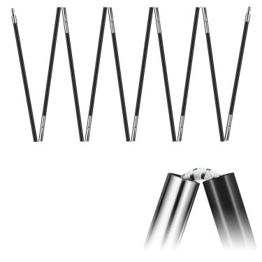 Imagem de Yaocom Hastes para barraca de fibra de vidro de 8,5 mm de substituição para postes de barraca pretos pré-montados, peças de vara de acampamento para caminhadas, acampamento ao ar livre, mochilão