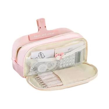 Imagem de Estojo De Lápis De Grande Capacidade Com Múltiplas Seções, Estiloso E 