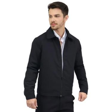 Imagem de Jaqueta Masculina Esporte Fino Forrada - DEMORGAN, Preto, EGG