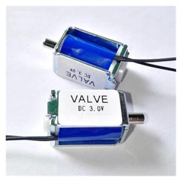 Imagem de 1 válvula solenoide DC 3V normalmente aberta válvula de ventilação N/O válvula eletromagnética de exaustão de gás de ar