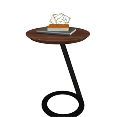 Imagem de Mesa de centro criativa e simples redonda pequena mesa de centro móvel sofá mesa lateral mesa de cabeceira mesa de quarto