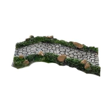 Imagem de Modelo De Caminho De Pedra Miniatura Curvado Para Cenário De Jardim De