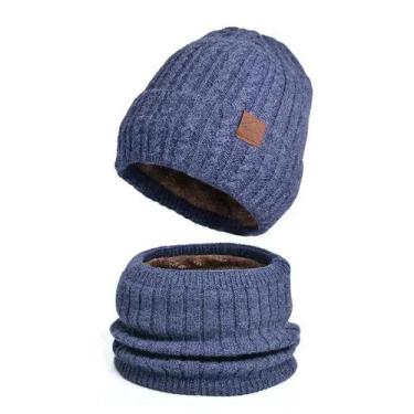 Imagem de Gorro De Lã Unissex Para Inverno Com Cachecol E Máscara Balaclava - KI