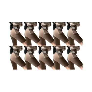 Imagem de Shorts De Yoga Femininos De Cintura Alta 2 Em 1 Para Fitness, Treino, 