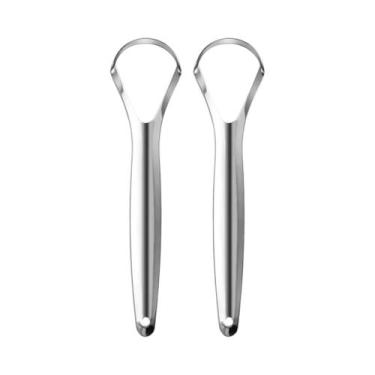 Imagem de Raspador De Língua Em Aço Inoxidável Para Adultos, Cuidados Orais, Rem