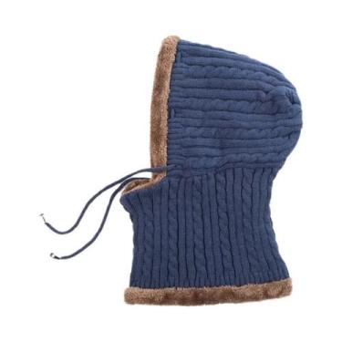 Imagem de Gorro De Inverno Unissex Tricotado Com Proteção De Pescoço Forrada De 