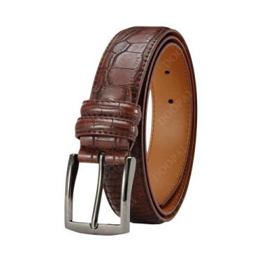 Imagem de Cinto De Couro Luxuoso Preto Para Homens, Alta Qualidade, Fivela Autom