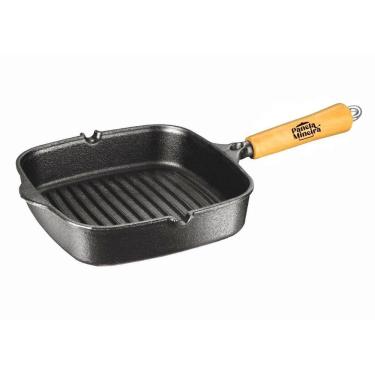 Imagem de Frigideira Grill Quadrada Ferro Panela Mineira Cm 23cm 1,5l