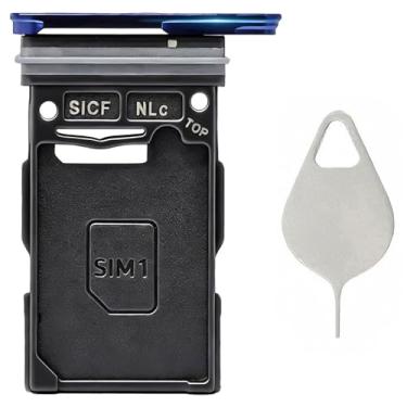 Imagem de Ubrokeifixit Galaxy S25 S931W Suporte de bandeja de cartão SIM único de substituição para Samsung Galaxy S25 SM-S931U S931W S931U1 S931B S931E 6,2 polegadas (S931U-Azul-marinho)