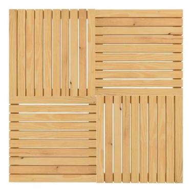 Imagem de Kit 4 Decks Pinus Para Área Externa 50x50 - Divina Madeira