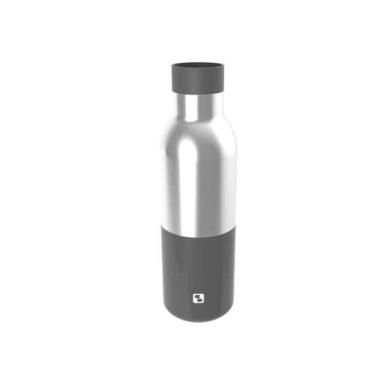 Imagem de Garrafa urbana 450ml inox/cinza bebidas quentes e frias - SOPRANO
