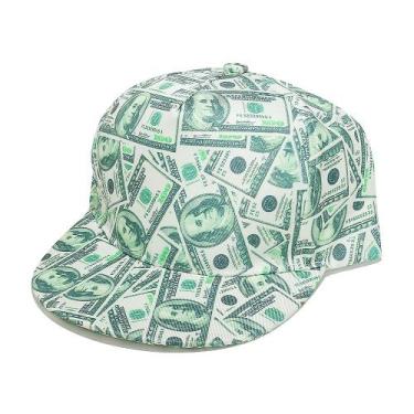 Imagem de Boné de beisebol, chapéu liso de poliéster com padrão monetário - Yiwe
