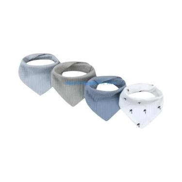 Imagem de Babadores De Algodão Para Crianças, 4 Peças, Lenço Triangular Macio E 