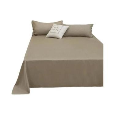 Imagem de Lençol De Cama Lavável À Máquina Em Cor Sólida Para Cama De Solteiro O