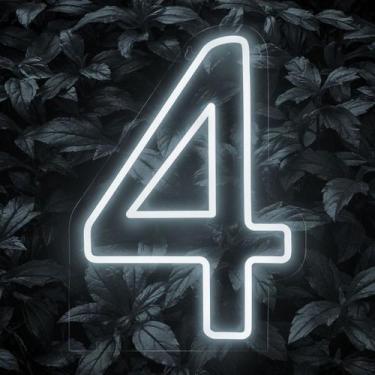 Imagem de Painel Led Neon Número Luminoso 0 ao 9 Decoração Festa 60cm - letreiro