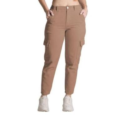 Imagem de Calça Sarja Sawary Mom - 279458 - Marrom 42-Feminino