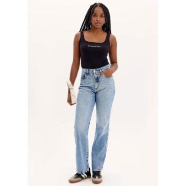 Imagem de Calça Jeans Reta Brilhos-Feminino